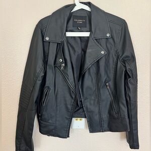 Celebrity Pink Faux Leather Jacket